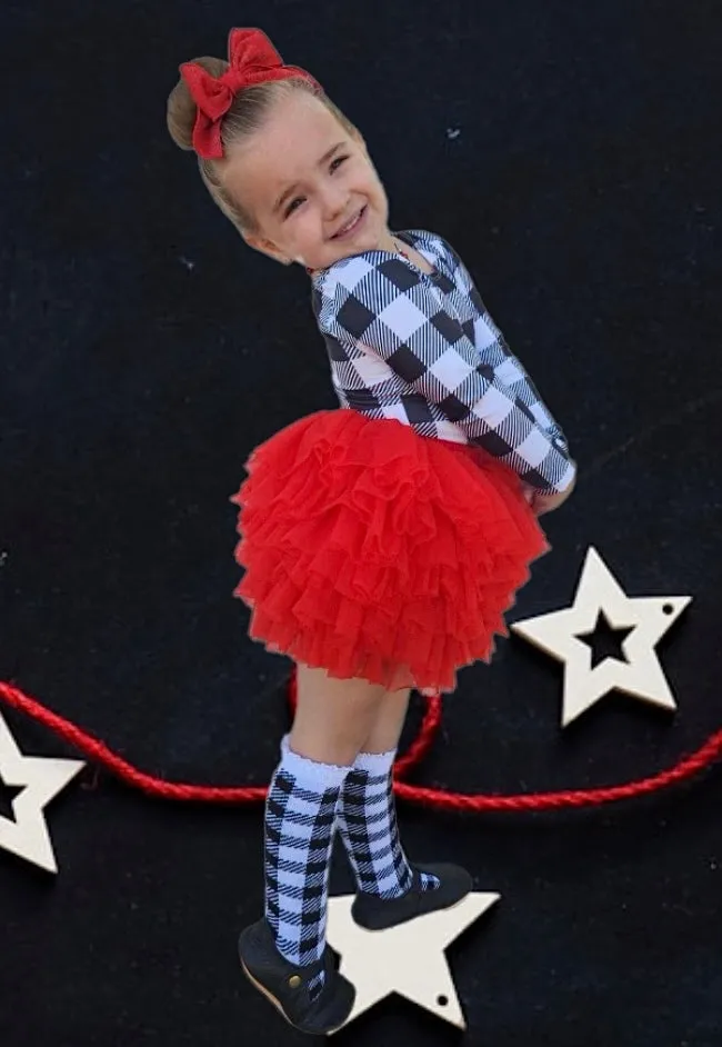 2 left! 2/3 & 3/4yr ~ Tulle Ruffle Skirt ~ Red