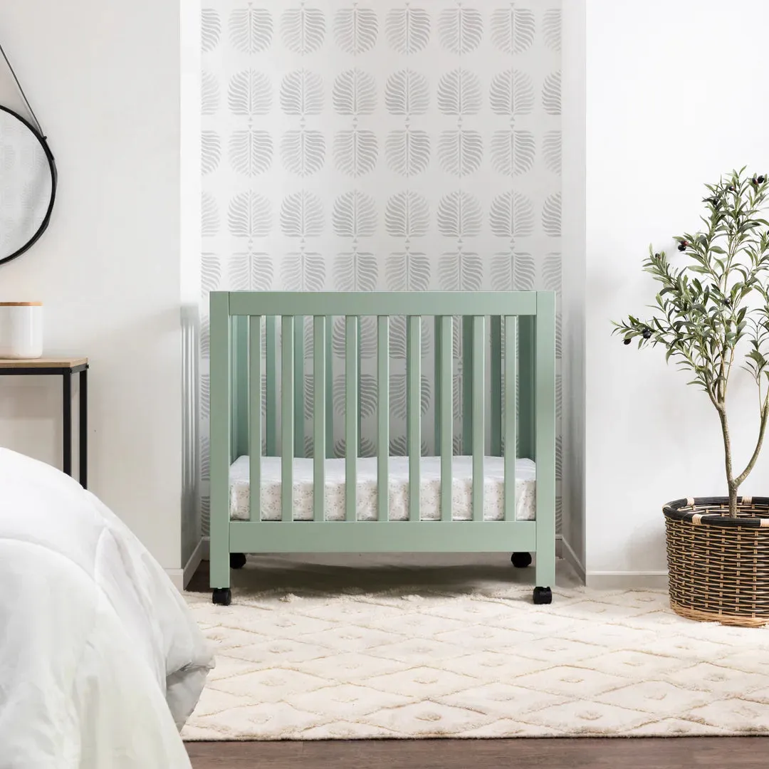 Babyletto Origami Mini Crib - Light Sage