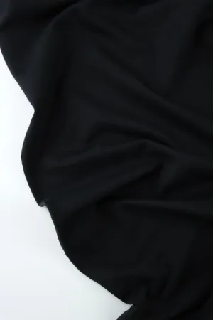 Black Athletic Brushed Poly Jersey 190GSM