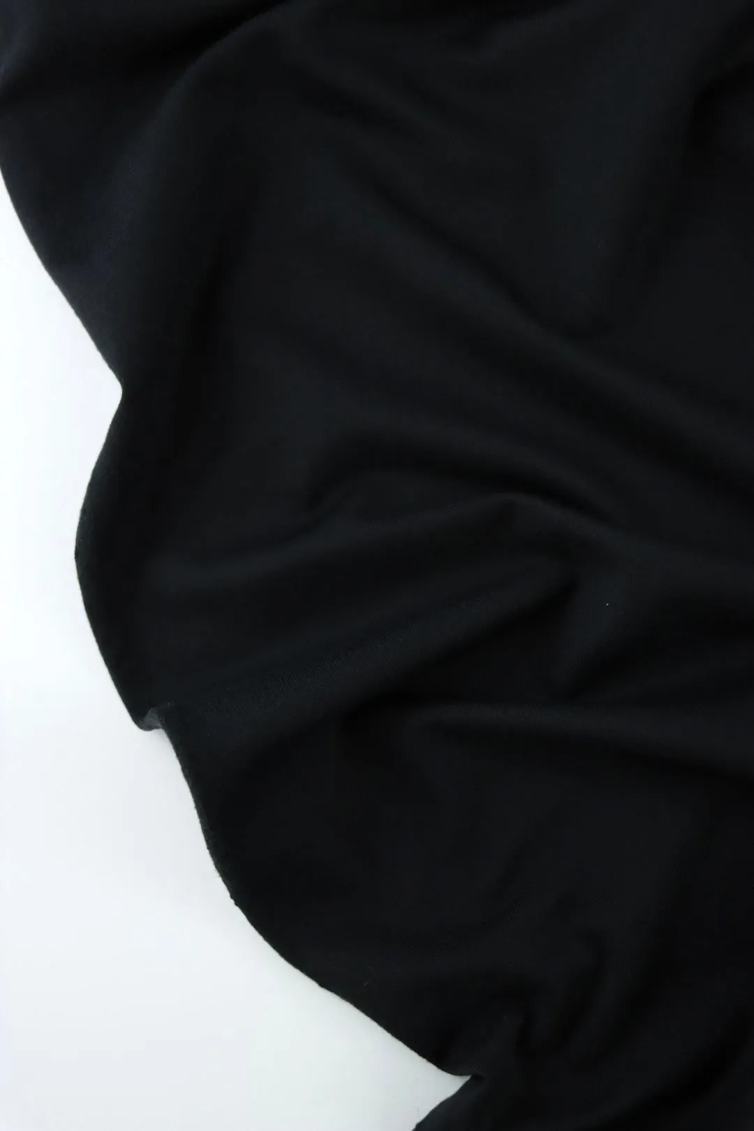 Black Athletic Brushed Poly Jersey 190GSM