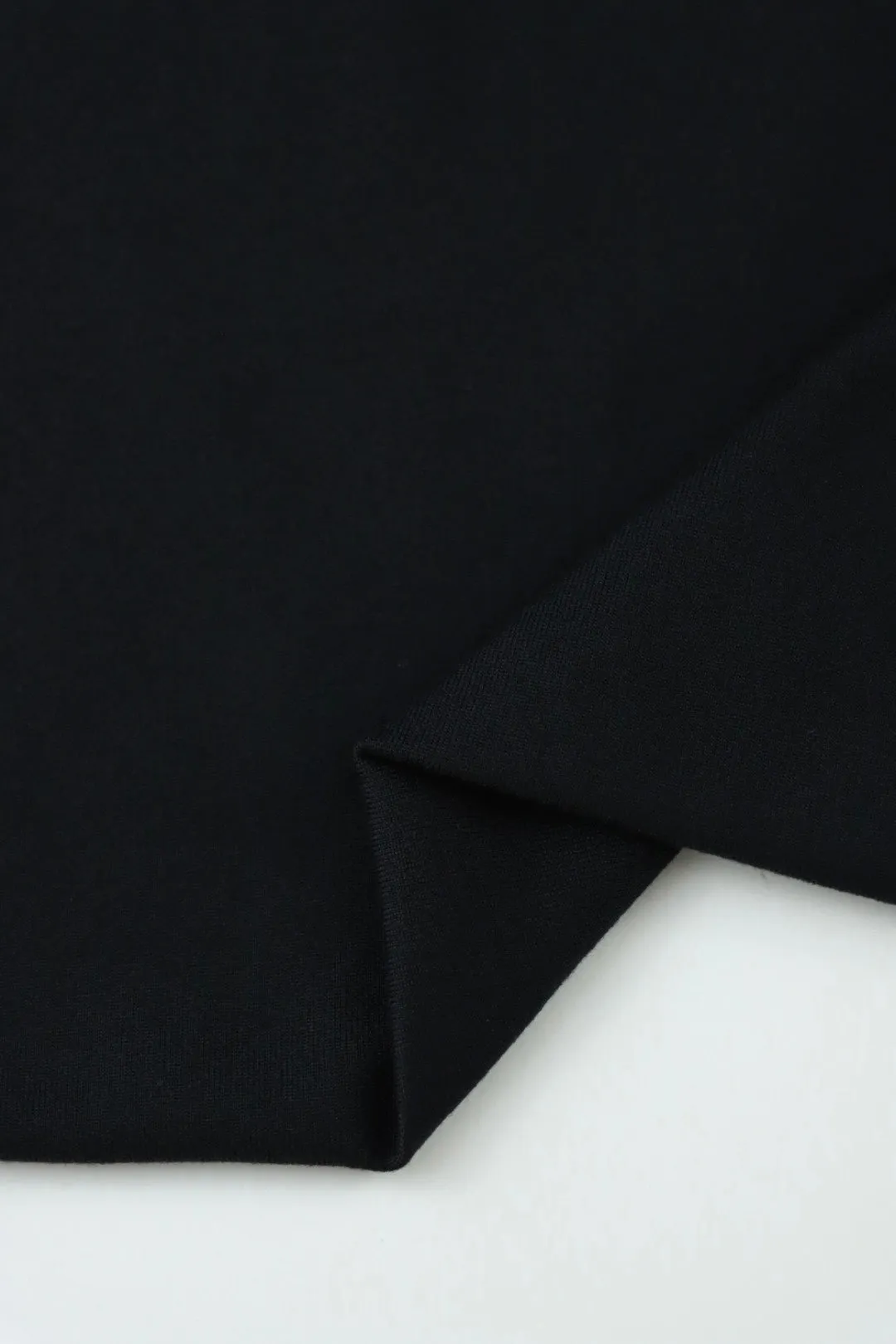 Black Athletic Brushed Poly Jersey 190GSM