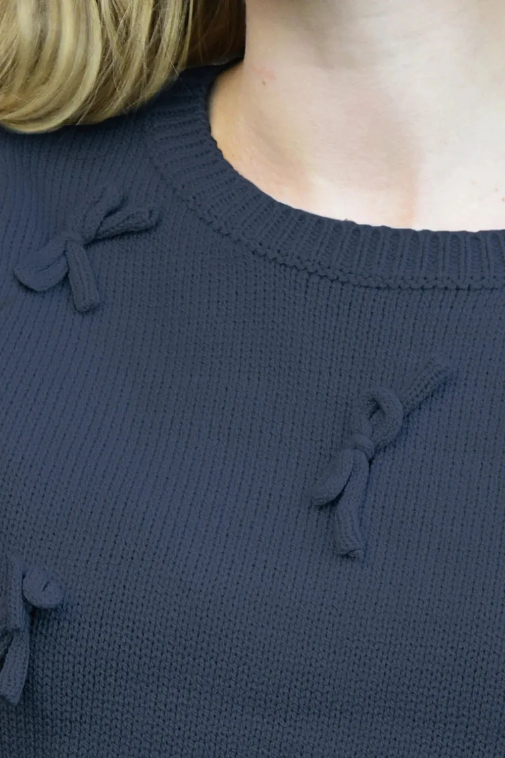 Bow-Delicious Top / Navy