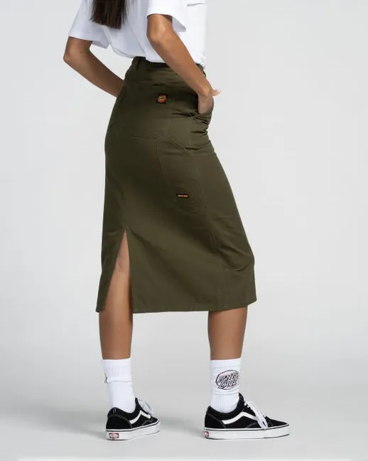 Classic Carpenter Skirt in Khaki