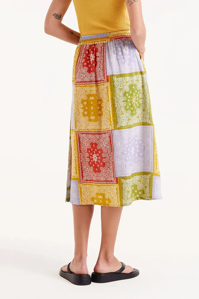 Compania Fantastica Paisley Midi Skirt