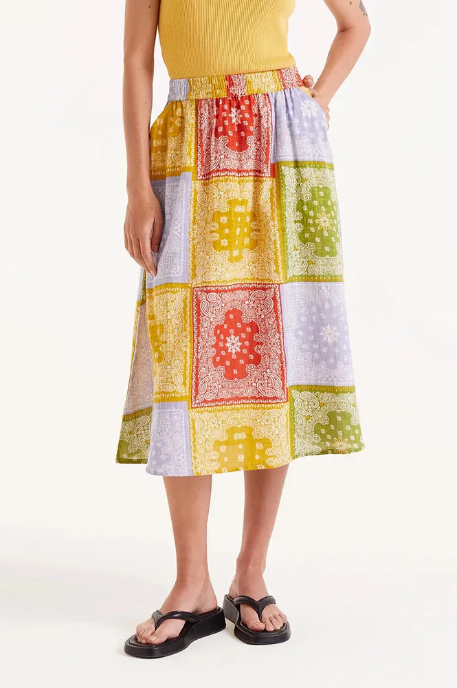 Compania Fantastica Paisley Midi Skirt