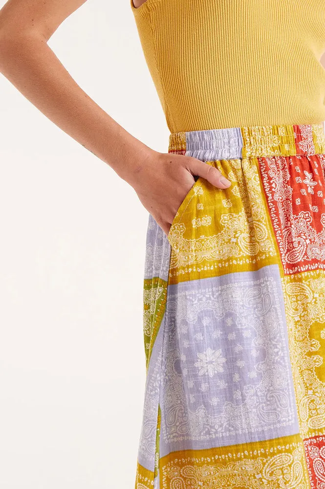 Compania Fantastica Paisley Midi Skirt