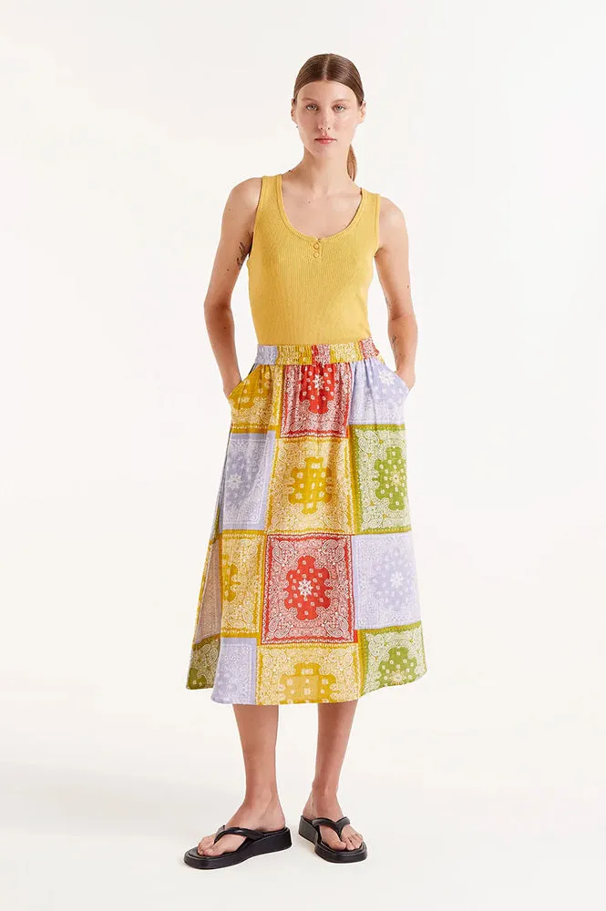 Compania Fantastica Paisley Midi Skirt