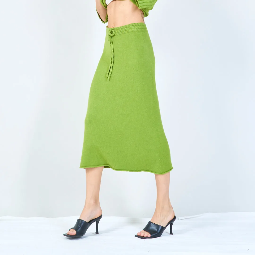 Cozy drawstring knit skirt wholesale
