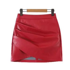 FAUX LEATHER MINI SKIRT