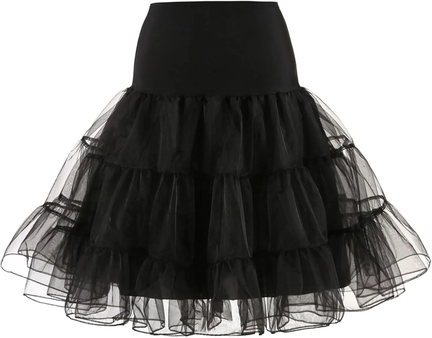 FlekmanArt Women's Petticoat Skirt Adult Puffy Tutu Skirt Tulle Midi Knee Length Skirt Underskirt Underskirts for Cosplay