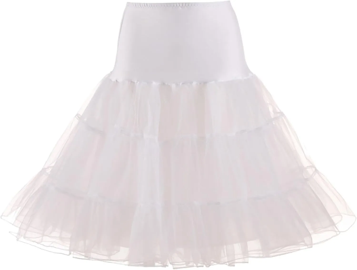 FlekmanArt Women's Petticoat Skirt Adult Puffy Tutu Skirt Tulle Midi Knee Length Skirt Underskirt Underskirts for Cosplay