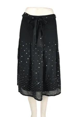 Rampage women's black with gold sequin skirt size 11
