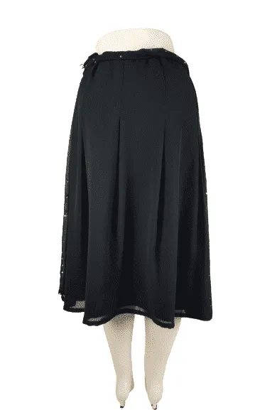 Rampage women's black with gold sequin skirt size 11