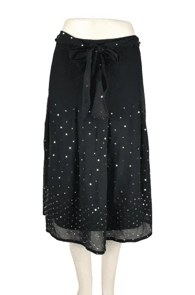 Rampage women's black with gold sequin skirt size 11
