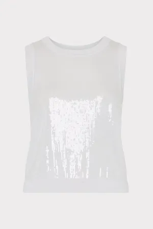 Sequin Knit Shell Top