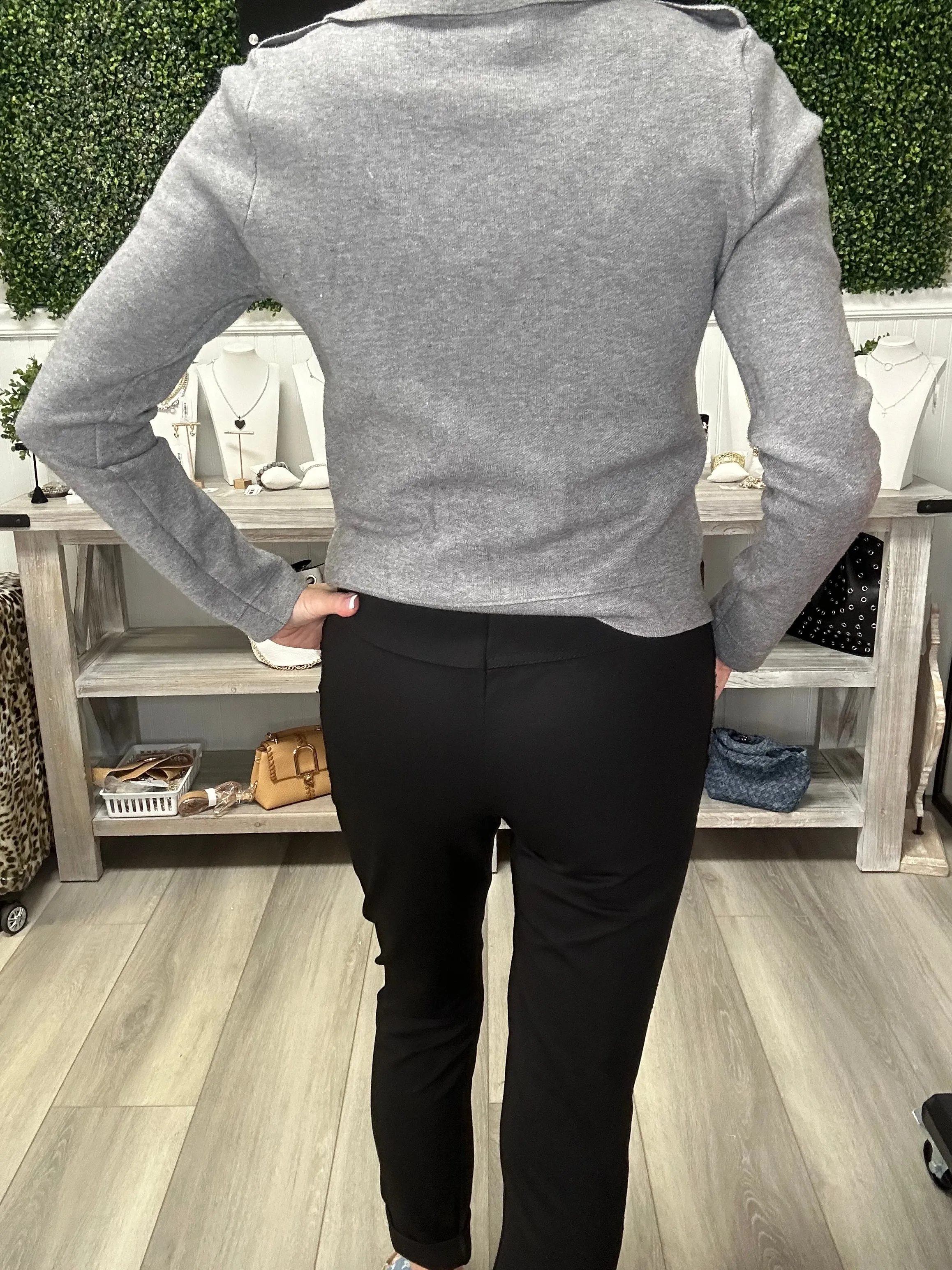 Side Sequins Knit Jogger