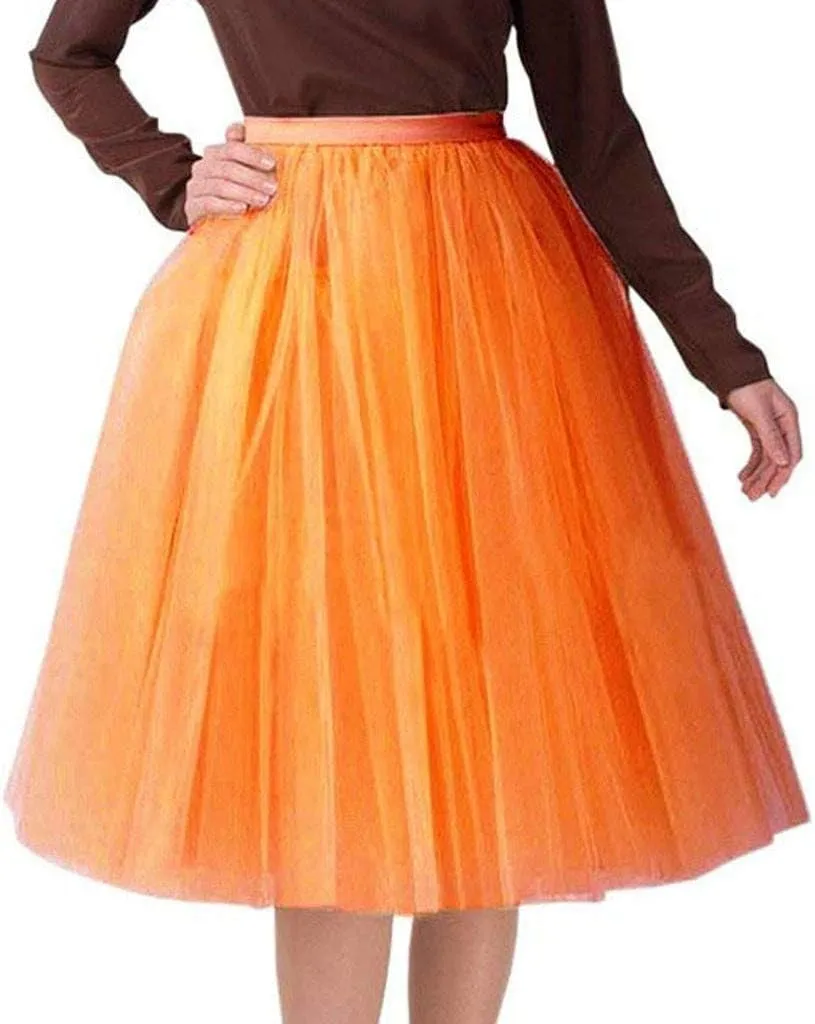 Teens Ballet Skirts Bubble Tulle Tutus Mesh Skirt Women 1950S Vintage Dance Skirts Sparkly Skirt Midi Pleated Skirt