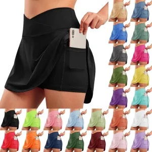 Tennis Golf Skirts for Women High Waisted A Line Mini Athletic Skorts Sports Running Casual Inner Shorts with Pockets