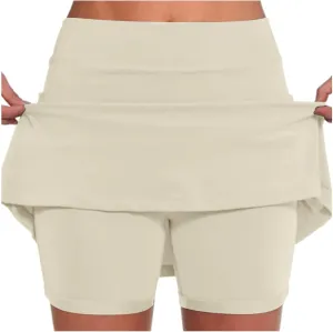 Women Athletic Skorts Workout Gym Running Skirted Shorts High Waisted Tennis Golf Skorts with Pockets