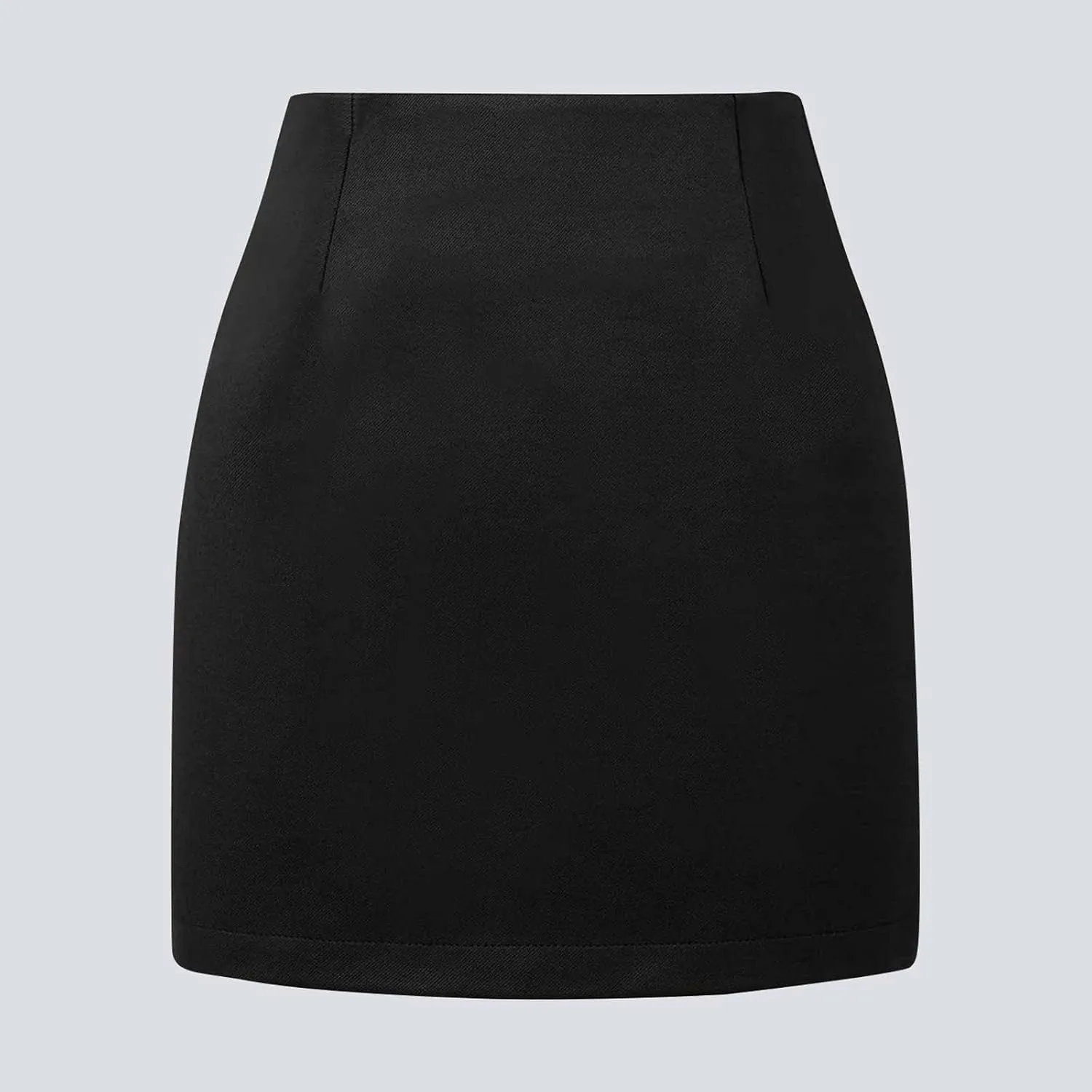 Women's Elegant Leather Skirts Solid High Waisted A-Line Women Skirts Pencil Midi Skirt Western Skirt Office Work